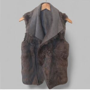 Sabine Faux Fur and Suede Reversible Vest